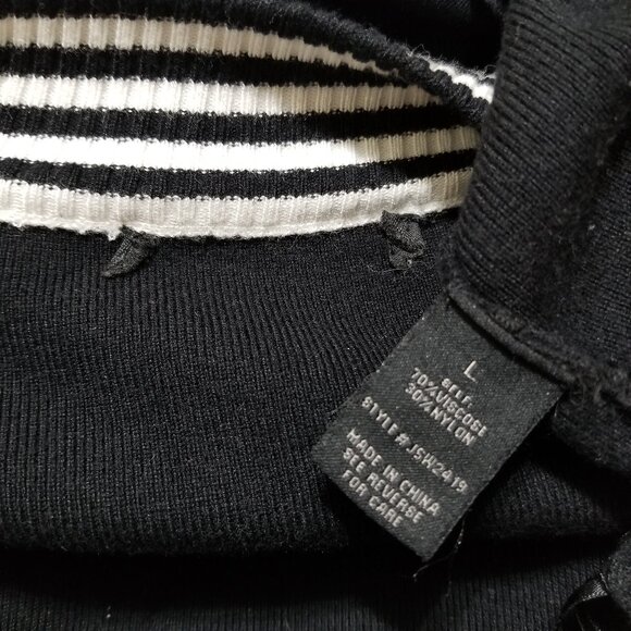 Rivars sweater Large bell sleeve boatneck bell sleeve stripes knit VINTAGE Y2K - Picture 10 of 12